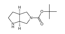 六氢-吡唑[3,4-B]吡咯烷-5-甲酸叔丁酯结构式
