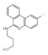 1-Propanol,3-[(2-chloro-6-phenanthridinyl)amino]-结构式
