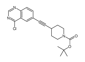 1-Boc-4-(4-chloroquinazolin-6-ylethynyl)piperidine结构式