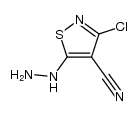 3-chloro-5-hydrazinylisothiazole-4-carbonitrile结构式