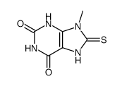 9-methyl-8-thio-uric acid Structure