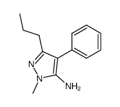 1-methyl-4-phenyl-3-propyl-1H-pyrazol-5-amine结构式