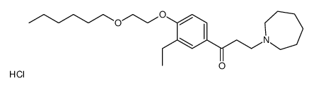 3-(azepan-1-yl)-1-[3-ethyl-4-(2-hexoxyethoxy)phenyl]propan-1-one,hydrochloride Structure