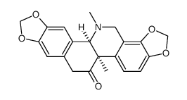 5b,13-dimethyl-(5br,12bc)-5b,12b,13,14-hexahydro-7H-[1,3]dioxolo[4,5-i][1,3]dioxolo[4',5':4,5]benzo[1,2-c]phenanthridin-6-one结构式