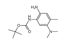 (2-amino-5-dimethylamino-4-methyl-phenyl)-carbamic acid tert-butyl ester结构式