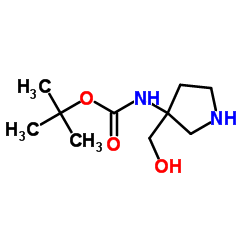 3-Boc-amino-3-(hydroxymethyl)pyrrolidine structure