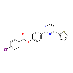 4-[4-(2-thienyl)-2-pyrimidinyl]phenyl 4-chlorobenzenecarboxylate Structure