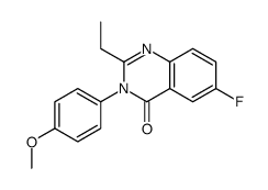 2-ethyl-6-fluoro-3-(4-methoxyphenyl)quinazolin-4-one Structure