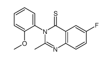 6-fluoro-3-(2-methoxyphenyl)-2-methylquinazoline-4-thione结构式