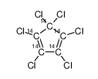 1,2,3,4,5,5-hexachloro-[1,2,3,4,5-14C]cyclopenta-1,3-diene Structure