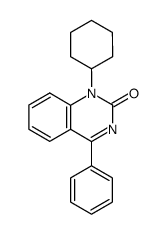 1-cyclohexyl-4-phenyl-1H-quinazolin-2-one结构式