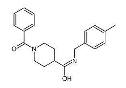 1-benzoyl-N-[(4-methylphenyl)methyl]piperidine-4-carboxamide结构式