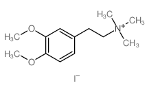 2-(3,4-dimethoxyphenyl)ethyl-trimethyl-azanium结构式