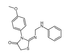 2-(anilinomethylimino)-3-(4-methoxyphenyl)-1,3-thiazolidin-4-one结构式