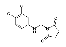 1-[(3,4-dichloroanilino)methyl]pyrrolidine-2,5-dione结构式
