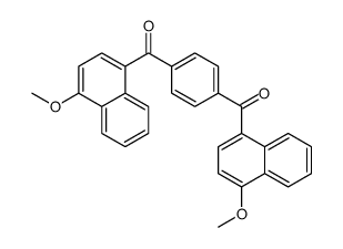 [4-(4-methoxynaphthalene-1-carbonyl)phenyl]-(4-methoxynaphthalen-1-yl)methanone Structure