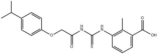 2-methyl-3-[[[[[4-(1-methylethyl)phenoxy]acetyl]amino]thioxomethyl]amino]-benzoic acid结构式