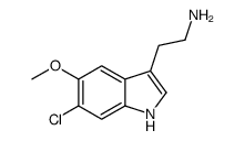 2-(6-chloro-5-methoxy-1H-indol-3-yl)ethanamine结构式