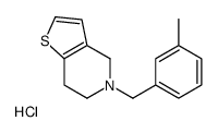 5-[(3-methylphenyl)methyl]-6,7-dihydro-4H-thieno[3,2-c]pyridine,hydrochloride结构式