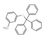 Benzene,1-methyl-3-[(triphenylmethyl)thio]- structure
