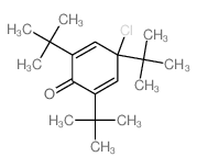 2,5-Cyclohexadien-1-one,4-chloro-2,4,6-tris(1,1-dimethylethyl)- structure