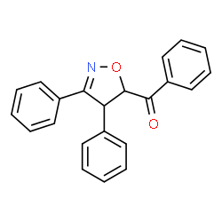 4,5-Dihydro-3,4-diphenylisoxazol-5-yl(phenyl) ketone结构式