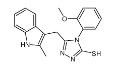 4-(2-methoxyphenyl)-3-[(2-methyl-1H-indol-3-yl)methyl]-1H-1,2,4-triazole-5-thione Structure