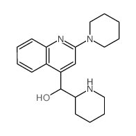 2-piperidyl-[2-(1-piperidyl)quinolin-4-yl]methanol structure