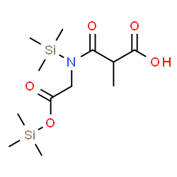 2-Methyl-3-oxo-3-[[2-oxo-2-(trimethylsiloxy)ethyl](trimethylsilyl)amino]propionic acid结构式