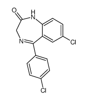 7-chloro-1,3-dihydro-5-(4-chlorophenyl)-2H-1,4-benzodiazepin-2-one Structure