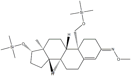 Androst-4-en-3-one, 17,19-bis[(trimethylsilyl)oxy]-, O-methyloxime, (1 7beta)- picture