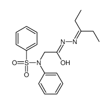 2-[N-(benzenesulfonyl)anilino]-N-(pentan-3-ylideneamino)acetamide Structure