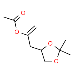 2,2-Dimethyl-α-methylene-1,3-dioxolane-4-ethanol acetate structure