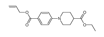 1-{4-[(allyloxy)carbonyl]phenyl}piperidine-4-carboxylic acid ethyl ester Structure