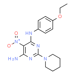 N-(4-ethoxyphenyl)-5-nitro-2-(piperidin-1-yl)pyrimidine-4,6-diamine picture