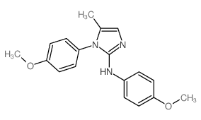 N,1-bis(4-methoxyphenyl)-5-methyl-imidazol-2-amine结构式