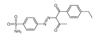 4-[[1-(4-ethylphenyl)-1,3-dioxobutan-2-yl]diazenyl]benzenesulfonamide结构式