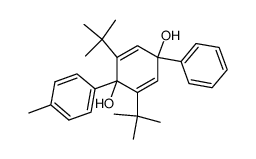 2,6-Di-tert-butyl-4-phenyl-1-p-tolyl-cyclohexa-2,5-diene-1,4-diol结构式
