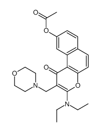 [3-(diethylamino)-2-(morpholin-4-ylmethyl)-1-oxobenzo[f]chromen-9-yl] acetate Structure