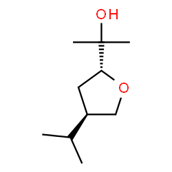 2-Furanmethanol,tetrahydro-alpha,alpha-dimethyl-4-(1-methylethyl)-,(2R,4R)-rel-(9CI) structure