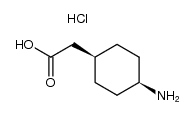 cis-4-aminocyclohexylacetic acid hydrochloride structure