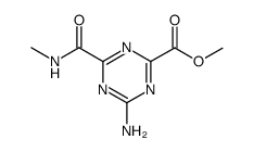 4-Amino-6-[(methylamino)carbonyl]-1,3,5-triazine-2-carboxylic acid methyl ester structure