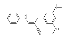 α-(anilinomethylene)-3,5-bis(methylamino)hydrocinnamonitrile结构式