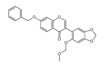 7-Benzyloxy-3-(6-methoxymethoxy-benzo[1,3]dioxol-5-yl)-chromen-4-one结构式