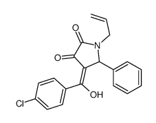 (4E)-4-[(4-chlorophenyl)-hydroxymethylidene]-5-phenyl-1-prop-2-enylpyrrolidine-2,3-dione Structure