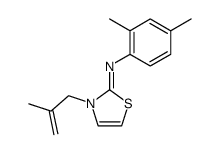 (2,4-dimethyl-phenyl)-[3-(2-methyl-allyl)-3H-thiazol-2-ylidene]-amine结构式