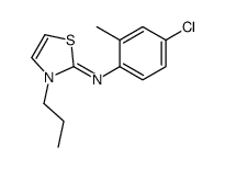 N-(4-chloro-2-methylphenyl)-3-propyl-1,3-thiazol-2-imine结构式