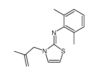 (2,6-dimethyl-phenyl)-[3-(2-methyl-allyl)-3H-thiazol-2-ylidene]-amine结构式