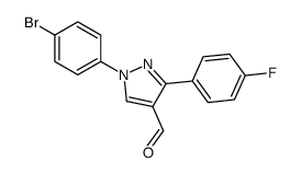 1-(4-BROMOPHENYL)-3-(4-FLUOROPHENYL)-1H-PYRAZOLE-4-CARBALDEHYDE结构式