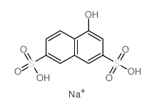 2, 7-Naphthalenedisulfonic acid, 4-hydroxy-, monosodium salt structure